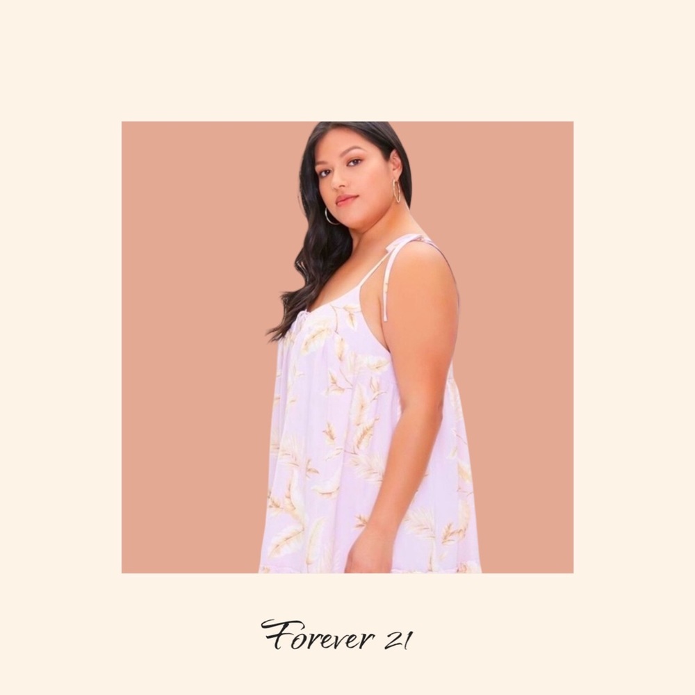 FOREVER 21 Plus size Leaf Print Dress